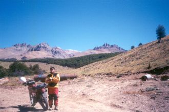 Lucas in the mountains of the Patagonia.