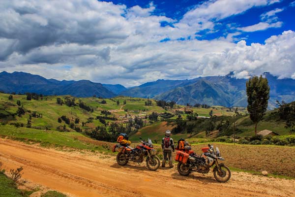 Photo by Alberto Lara of Naomi Tweddle, Canada; Admiring the magical views of the Peruvian Sierra, La Libertad, Peru, F800GS.