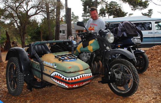 Peter Dean and his sidecar rig.