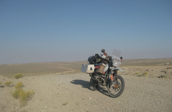 Volkmar's bike in Wyoming's Great Basin.