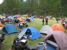 Bikes at Nakusp campground.