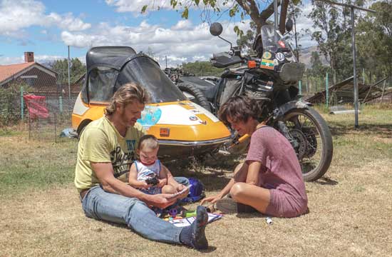 Christian and family with the Ural