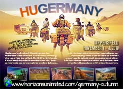 Horizons Unlimited Germany Autumn 2018 postcard - English.