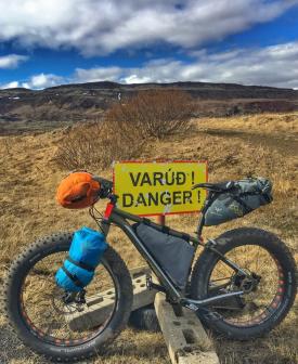 Dan Godzisz bicycle in Iceland.