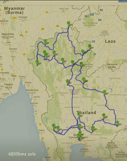Jenny Engwirda's Thailand route.