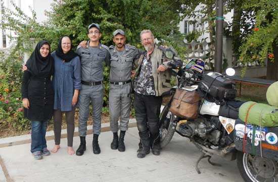 Sam, Stew and new friends in Iran.