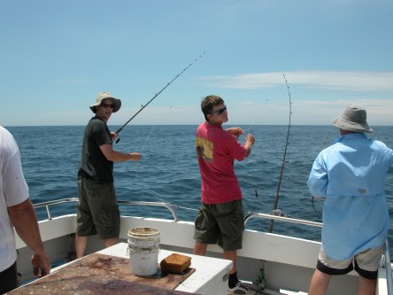 Nephews, Graham and Matthew, fishing