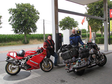 Same people, same motorcycles, eleven years after the first photo