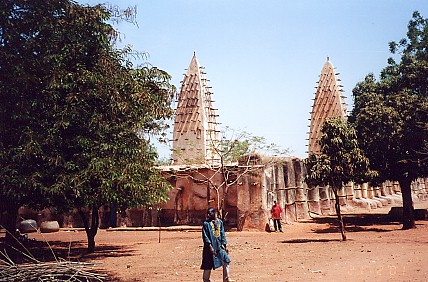 Bobo-Dioulasse Mosque, used to be mud, now concrete covered