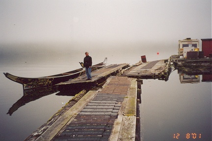 A calm fog over the waters of Bella Bella