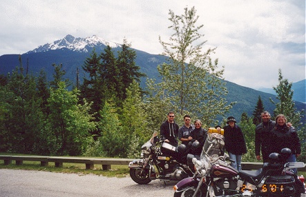 The family and Peter and Carol at Revelstoke in the Canadian Rockies