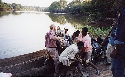 Unloading on the other bank