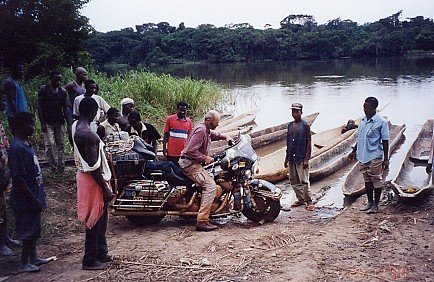 Unloading on the other side of the river