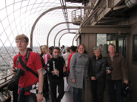 At the top of the Eiffel Tower with Greg and Lyn