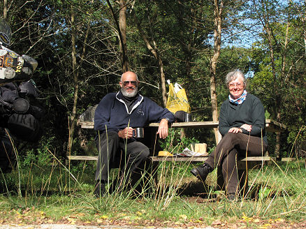 Lunch in the park after we heard we had become Grandparents