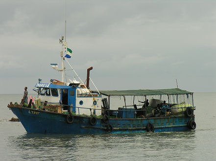 "Therese", the only boat to Sao Tome and Principe