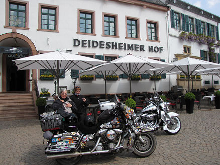 Outside the famous Deidesheimer Hof