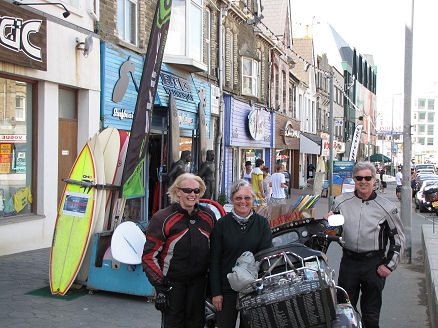 Keith and Ellen in surftown Newquay