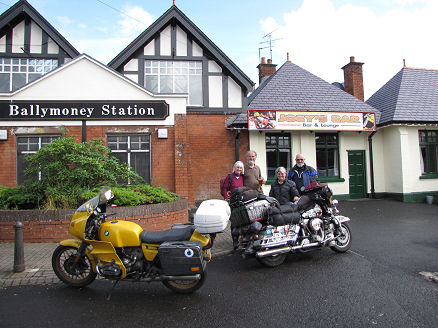 A drink at Joey Dunlop's Pub, Ballymoney