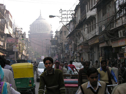 Busy Delhi street