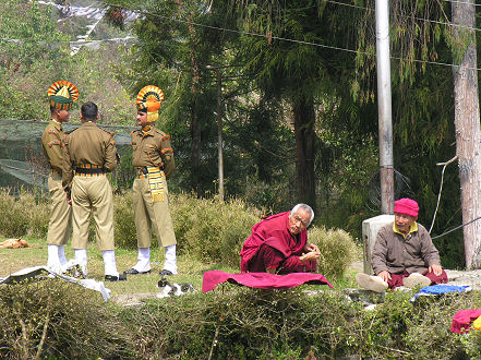 Military and monks, unusual occupants of Rumtek monastery