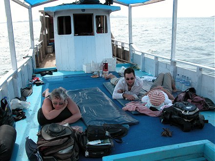 Resting on the boat deck, also where we slept.
