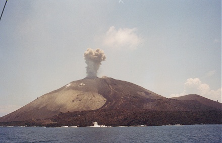 Anak Krakatau blowing off steam every 15 minutes