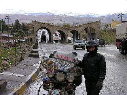 Looking back over Zakho in wet conditions