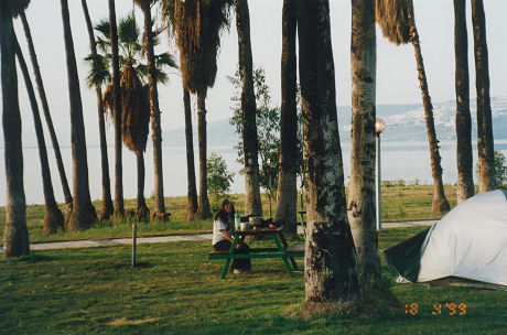 Camped at the Sea of Galilee