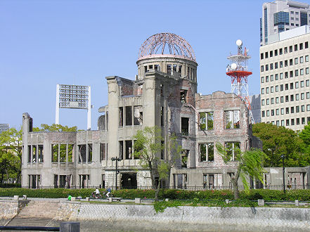 Left as it was on the 6th August 1945 as a reminder to the Hiroshima bomb