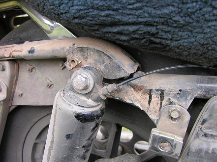 Broken frame above the rear shock absorber, rough road fatigue