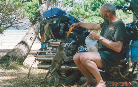 Peter and friend in Kenya.