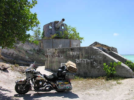 Old WW11 gun implacement in Betio