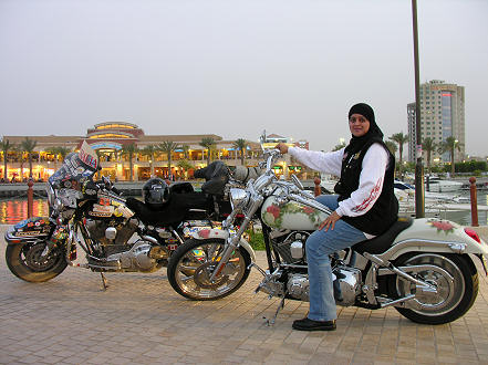 Iman, currently Kuwait's only female H-D rider