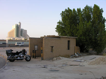 The disused guard post I slept in on my first night in kuwait