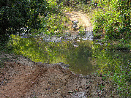 One of the creek crossings on a wider section of the track 