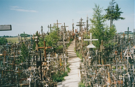 Hill of Crosses, People planted crosses here for loved ones missing during Russian occupation