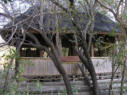 Our open air bathroom, one side open to the bush