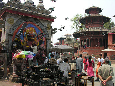 Kala Bhairab, Shiva in his fearsome aspect, Durbar Square, Kathmandu