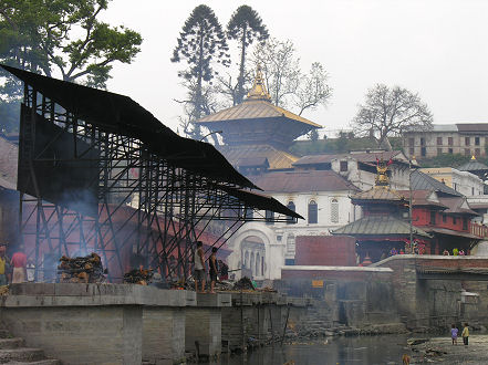 Cremations at the Burning Ghats, Pashupatinath