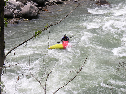 Upside down as my Nepali instructor waits for a T'rescue