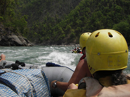 Quiet rapids to start on the Karnali River