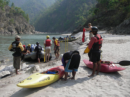 Leaving the first nights camp