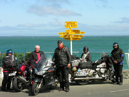 The signposts at Bluff, almost the southern point of New Zealand.