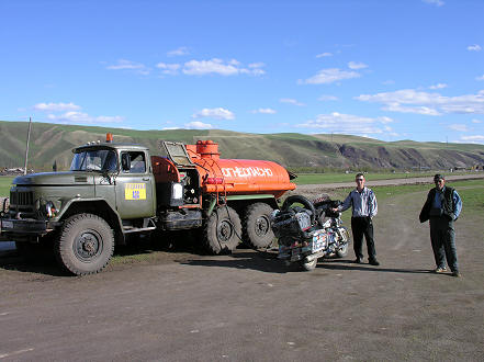 Buying petrol from a tanker