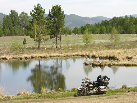 Lunch stop alongside one of the lakes