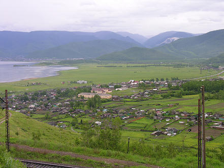 View of Lake Baikal countryside from my wet camp