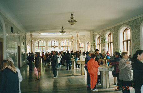 Russians enjoy the mineral waters at Kislovodsk