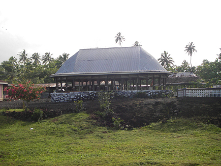 Local family fale, modernised with tin roof