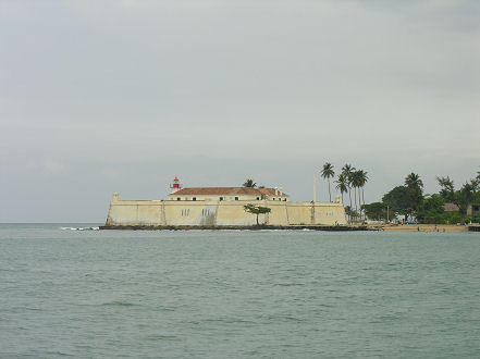 Old Portugese fort guarding Sao Tome harbout
